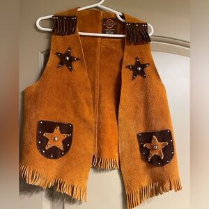 Kids Real leather vest